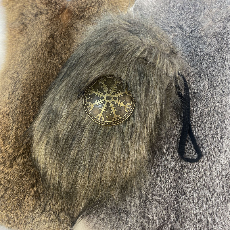 Srednjovjekovna torba od umjetne dlake - nordijski Viking stil, retro cosplay rekvizita, marka Hai fane, za odrasle, proljeće 2025