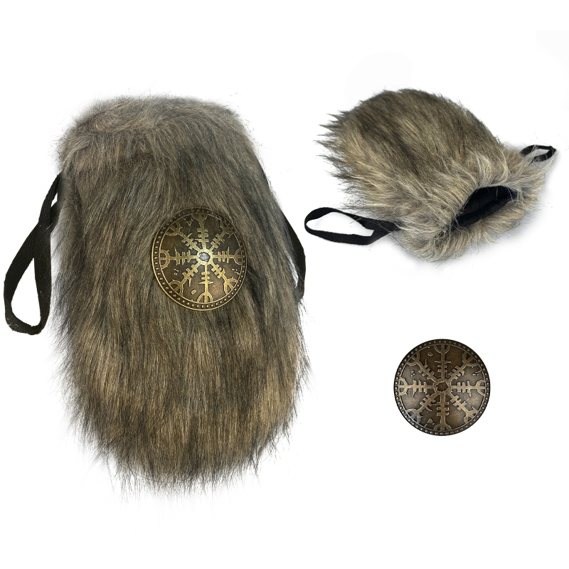 Srednjovjekovna torba od umjetne dlake - nordijski Viking stil, retro cosplay rekvizita, marka Hai fane, za odrasle, proljeće 2025