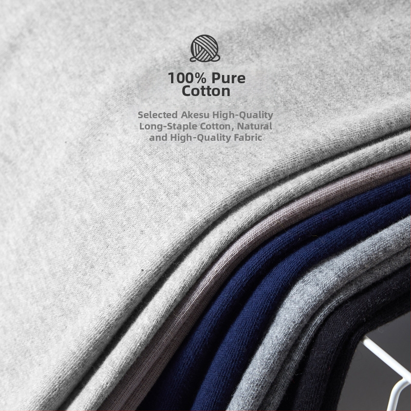 Pánska termoprádlo súprava z 100% bavlny – vršok a spodné diely, priedušné a antibakteriálne, stredná tepelná izolácia, 220 g/m², pre mužov 18–40 rokov