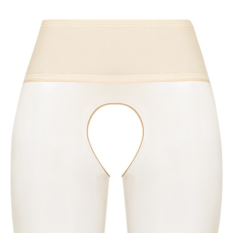 Dresuri fără cusături pentru femei, design Cherry Jelly, ultra-subțiri, nylon 5D, deschidere în zona intimă