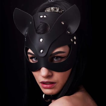 Kožna maska lisice za cosplay i zabave