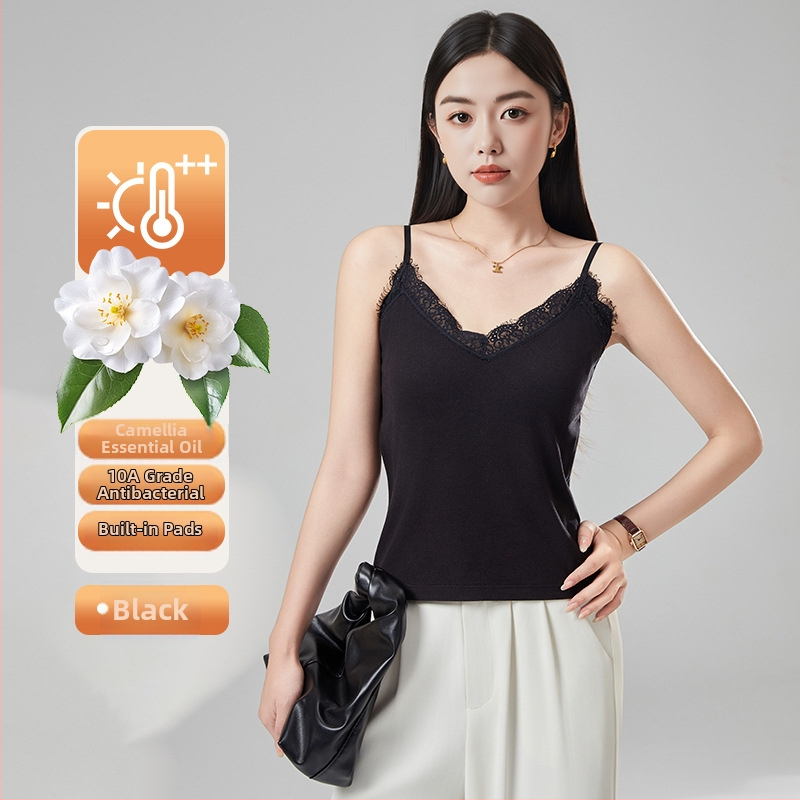 Terminis viršelis su sametu nėrinių apdaila, akrilinių pluoštų audinys, V formos kaklas, be siūlių, antibakterinis