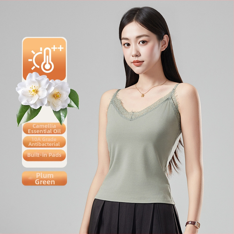 Terminis viršelis su sametu nėrinių apdaila, akrilinių pluoštų audinys, V formos kaklas, be siūlių, antibakterinis