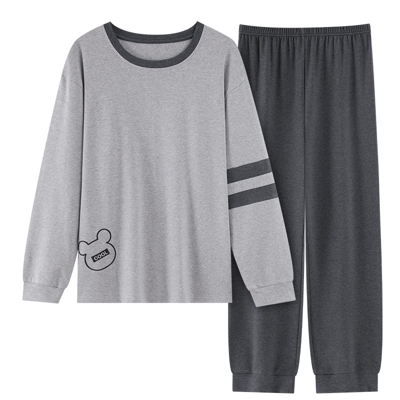 Set pijamale bărbați Derong cu autoîncălzire, căptușit fleece, grosime 251-300 g/m², cu glugă, top și pantaloni