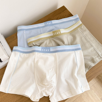 Vyriniai medvilniniai bokseriai, kvėpuojantys, greitai džiūstantys, antibakteriniai, vidutinio juosmens aukščio, megzti audiniai