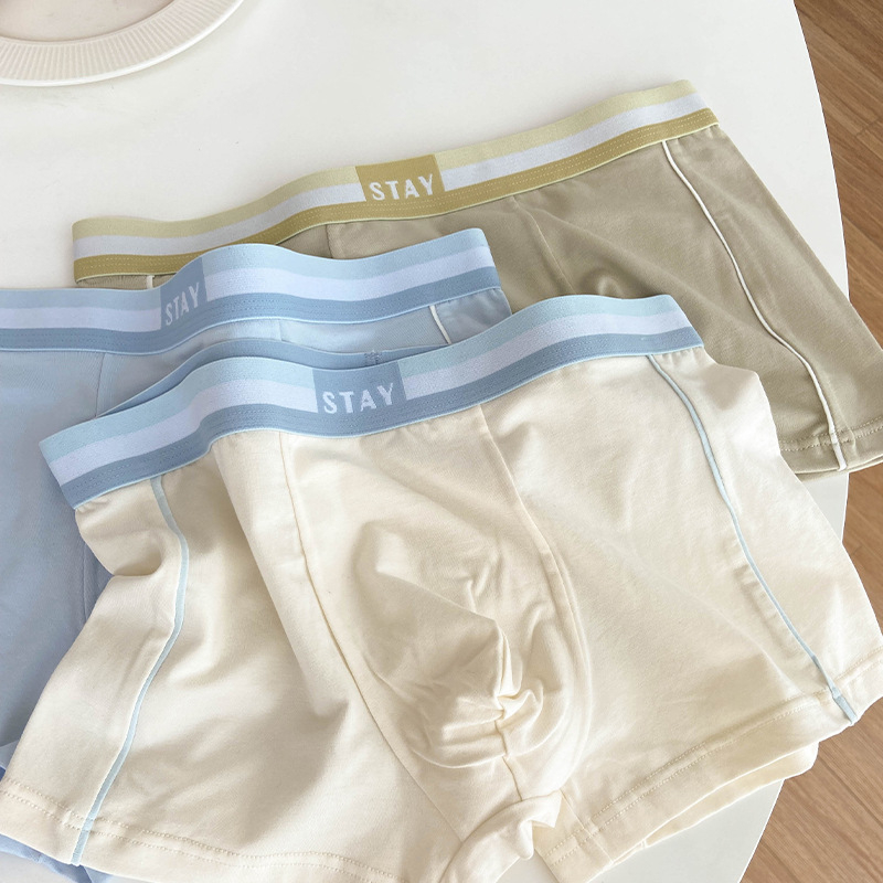 Vyriniai medvilniniai bokseriai, kvėpuojantys, greitai džiūstantys, antibakteriniai, vidutinio juosmens aukščio, megzti audiniai