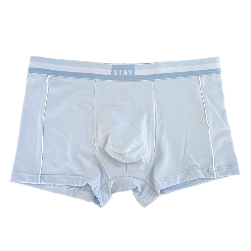 Vyriniai medvilniniai bokseriai, kvėpuojantys, greitai džiūstantys, antibakteriniai, vidutinio juosmens aukščio, megzti audiniai