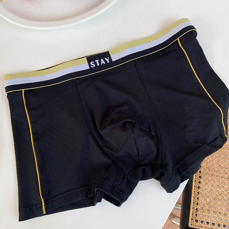 Vyriniai medvilniniai bokseriai, kvėpuojantys, greitai džiūstantys, antibakteriniai, vidutinio juosmens aukščio, megzti audiniai