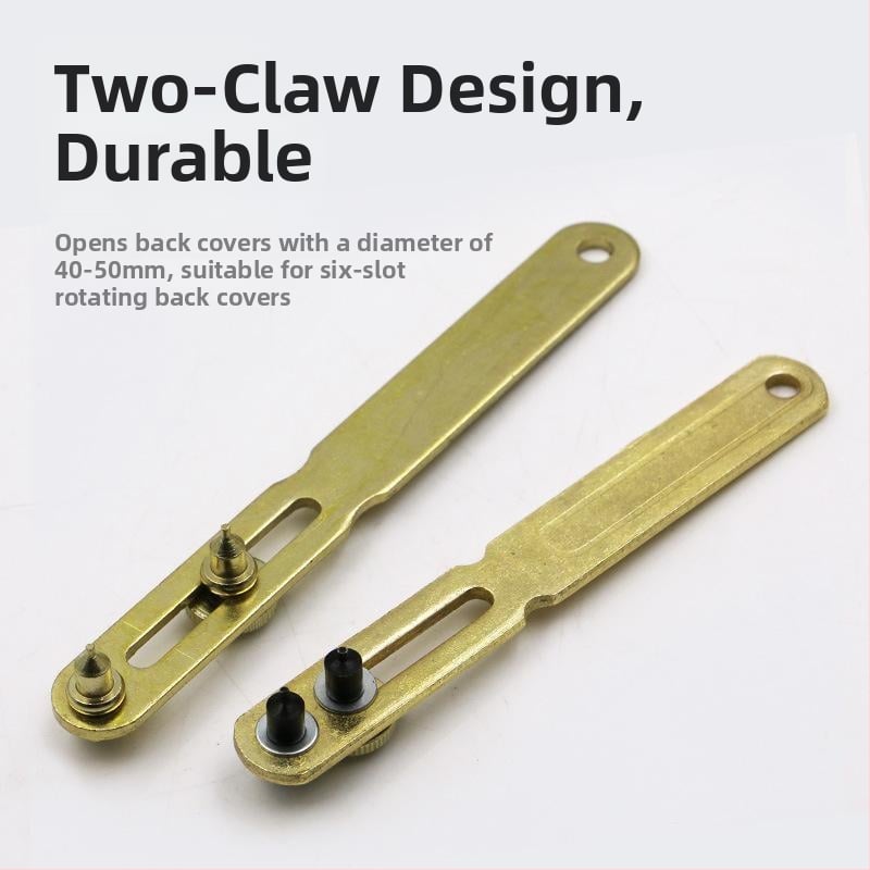 Laikrodžio galinio dangtelio atidarymo įrankis, dviejų dantų veržliaraktis, laikrodžių demontavimo įrankis