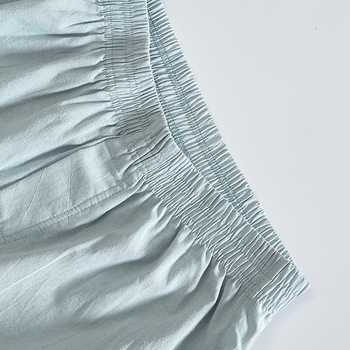 Boxeri bărbați din bumbac, cu model în carouri, croială lejeră, talie medie, pentru casă