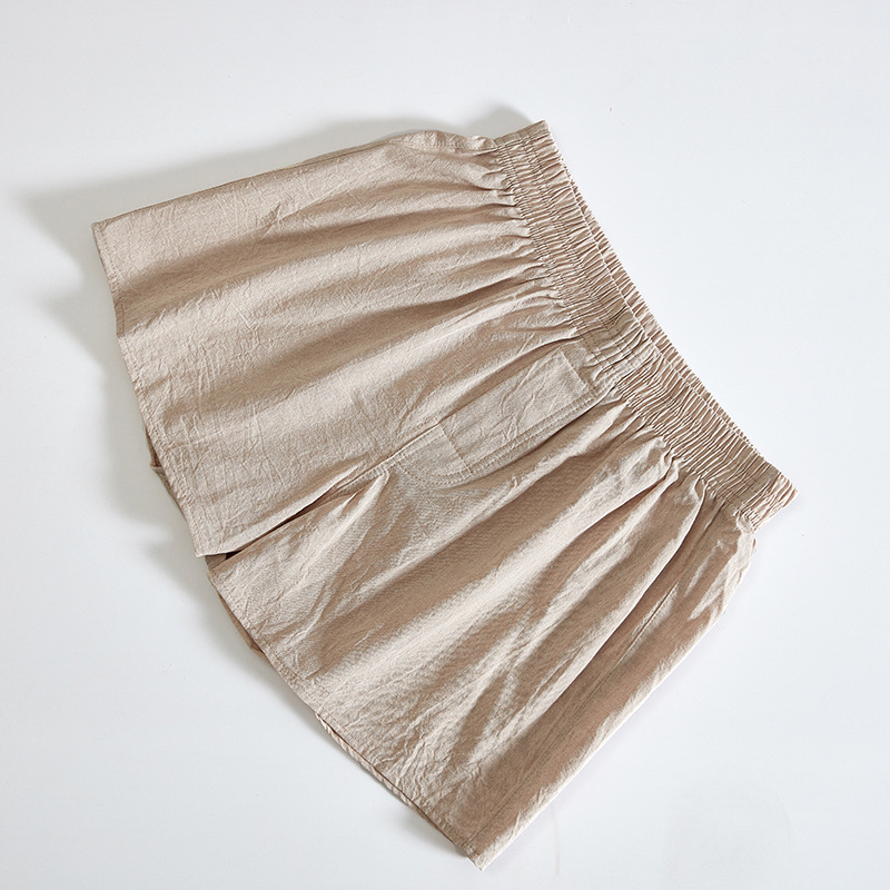 Boxeri bărbați din bumbac, cu model în carouri, croială lejeră, talie medie, pentru casă