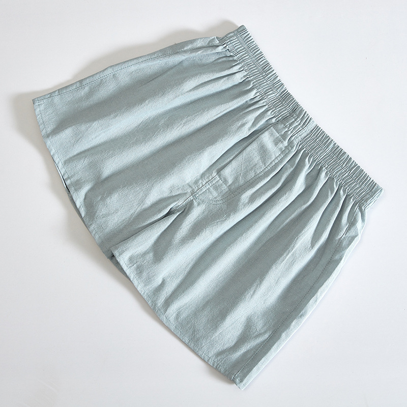 Boxeri bărbați din bumbac, cu model în carouri, croială lejeră, talie medie, pentru casă