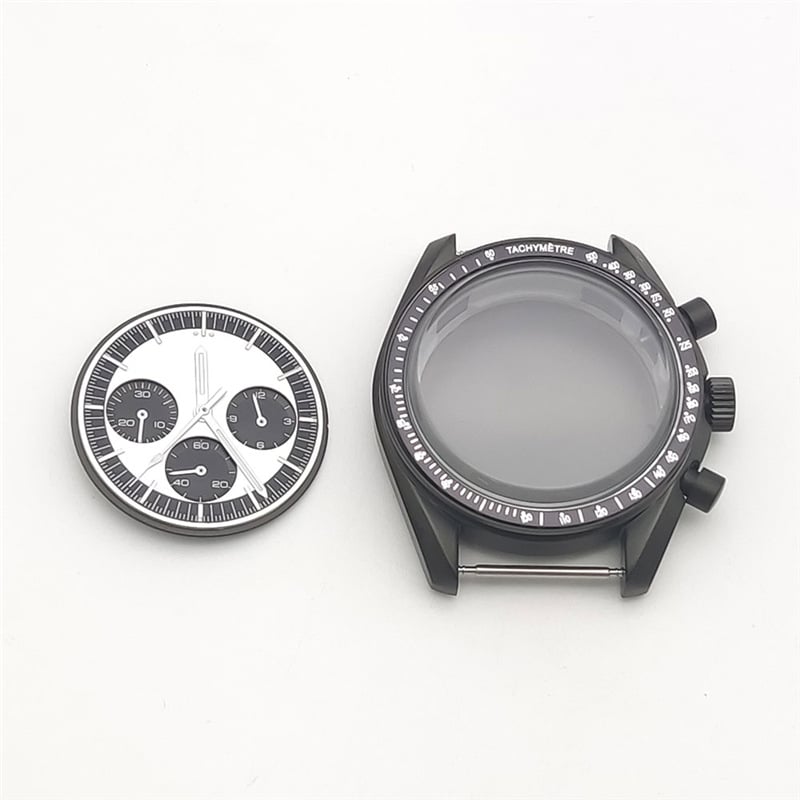 Nerūdijančio plieno VK63 laikrodžio korpusas su ciferblatu ir rodyklėmis, trys subdial'ai