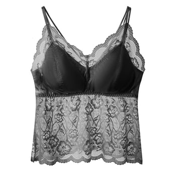 Дантелен топ за бюст с обвивка, талия-дължина, 3/4 чашка, тънък формован чашка, френски стил гръб