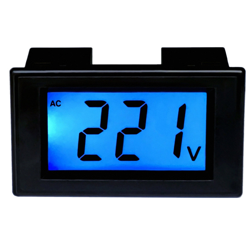 AC skaitmeninis voltmetras, modelis D85-120; matavimo diapazonas 80–500 V; įėjimo/išėjimo įtampa 80–500 V; aplinkos temperatūra 0–50 °C; matavimo tikslumas 1%