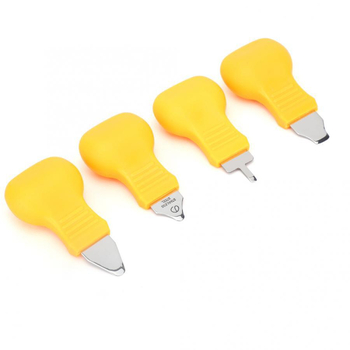 Laikrodžių remonto įrankis, nerūdijantis plienas, moliūgo formos atidarymo peilis, 4 dalių rinkinys, galinio dangtelio atidarytuvas