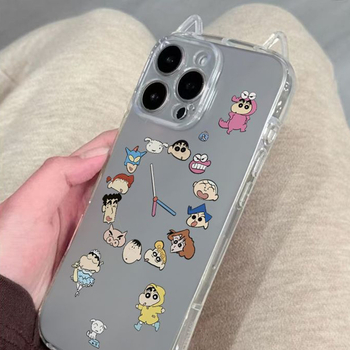 Θήκη TPU με σχέδιο γατιού и αυτιά για iPhone 15 Pro Max, διάτρητη κατασκευή και προστασία από πτώσεις