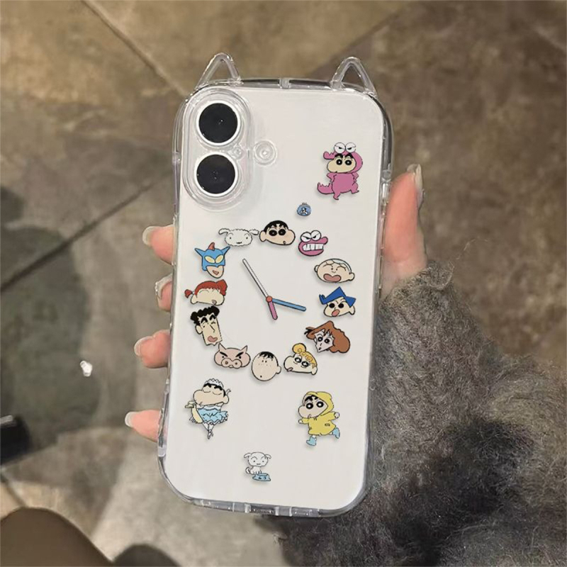 Θήκη TPU με σχέδιο γατιού и αυτιά για iPhone 15 Pro Max, διάτρητη κατασκευή και προστασία από πτώσεις