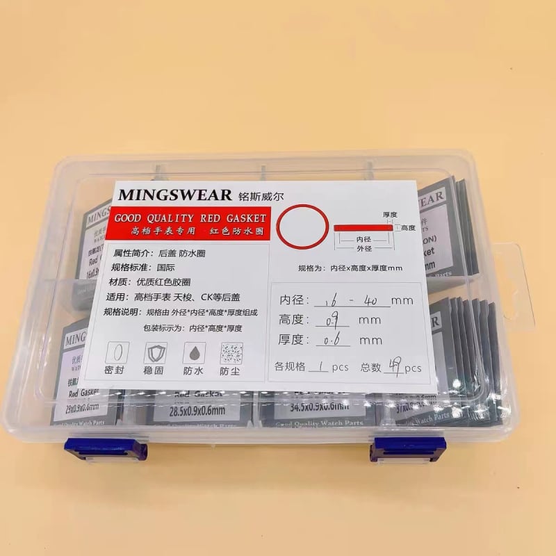 Laikrodžio galinio dangtelio sandarinimo žiedų rinkinys — metalas, 49 vnt., demontavimo įrankiai, namų naudojimui