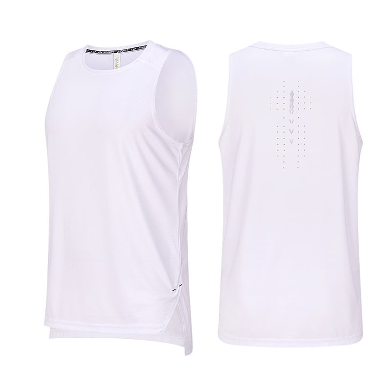 Ανδρικό αθλητικό γιλέκο — πολυεστέρας, γρήγορο στέγνωμα, χωρίς μανίκια, για τρέξιμο, καλοκαίρι