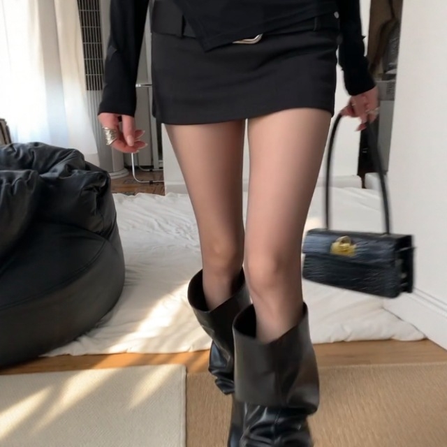 0D crne prozirne žene najlonke, proljeće/ljeto, ultra tanke, seksi