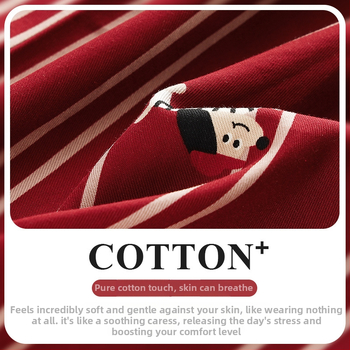 Porų pižamų komplektas, 100% medvilnė, V kaklo, ilgos rankovės, ilgos kelnės, namų drabužiai