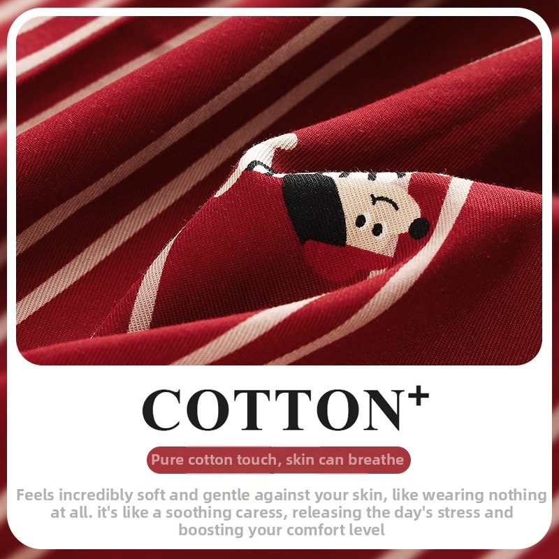 Set pyžám pre pár, 100% bavlna, V-krk, dlhé rukávy, dlhé nohavice, domáce oblečenie