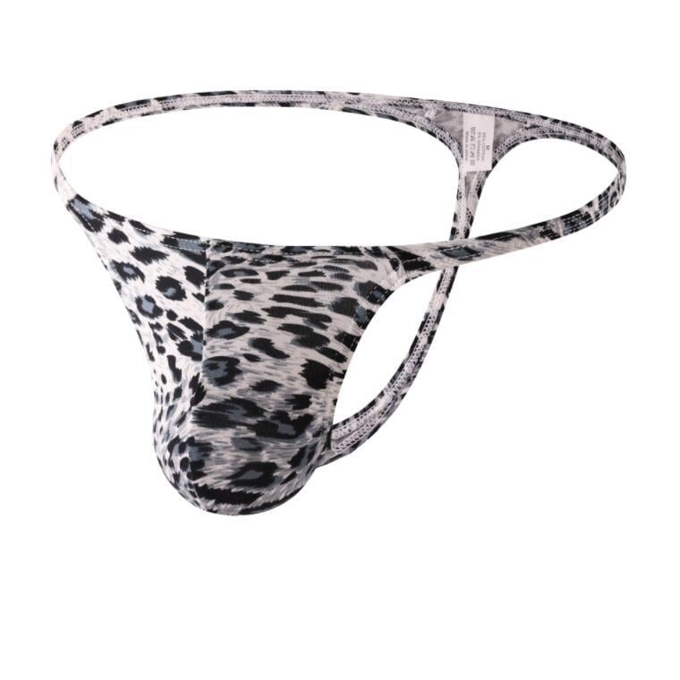 Muške leopard tanga s niskim strukom, prozračne pamuk 95–100%, najlonska podstava u preponama