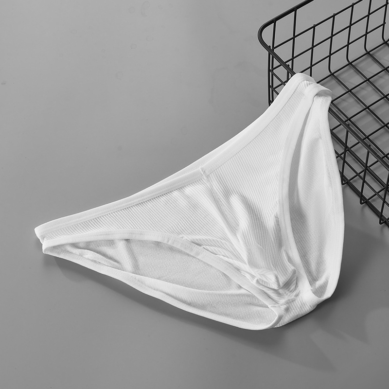 Gtopx Man Muške prozračne rebraste gaćice s U-Convex džepom, Viskozni materijal, niski struk