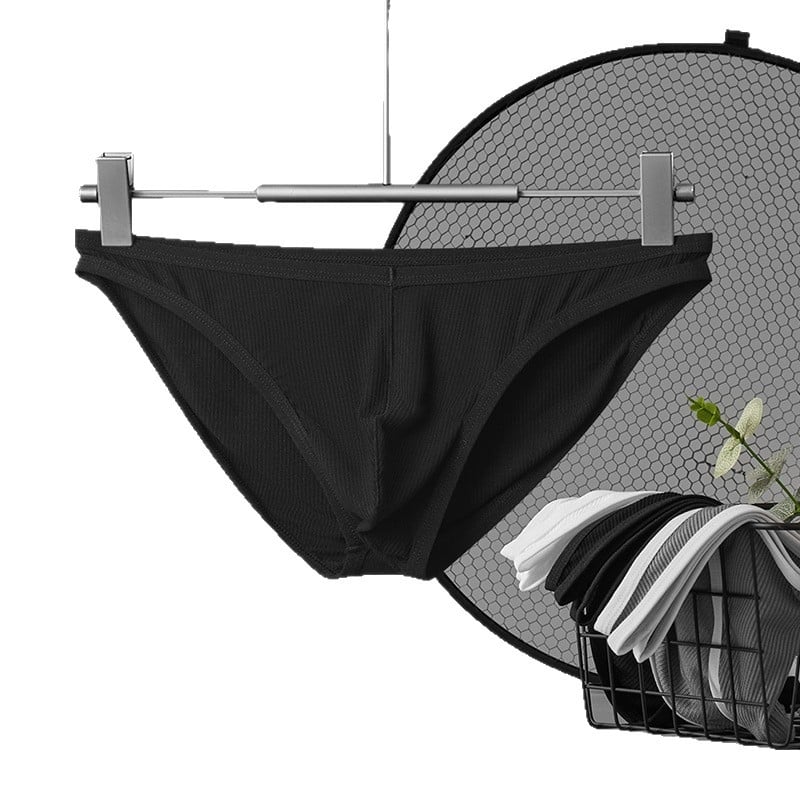 Gtopx Man Muške prozračne rebraste gaćice s U-Convex džepom, Viskozni materijal, niski struk