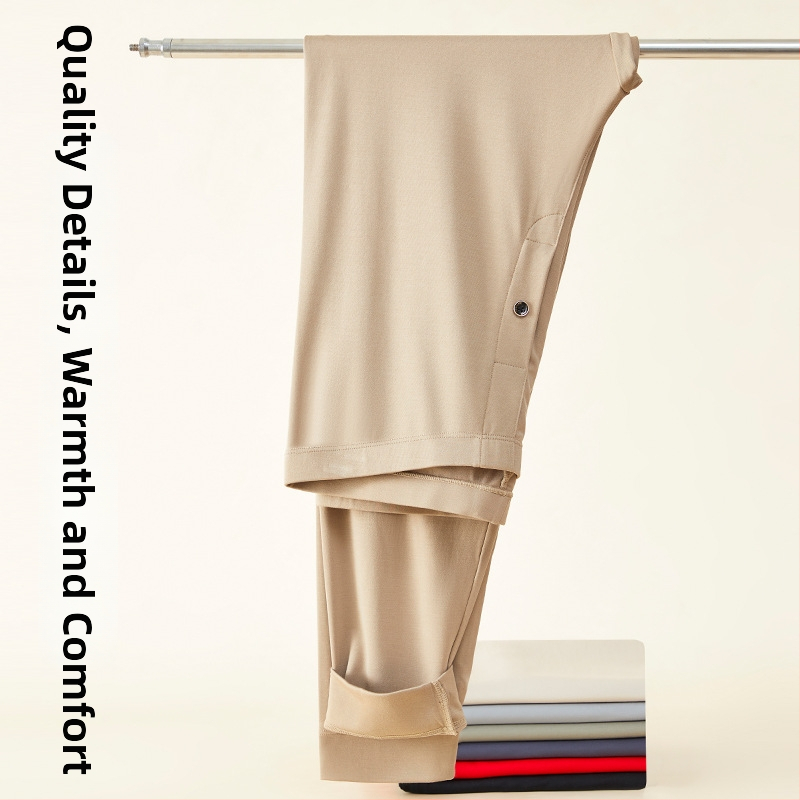 Pánske termo nohavice z Modal, tenké, štíhly strih; 91% Modal, 9% Spandex; jednovrstvé; udržiavajú teplo.