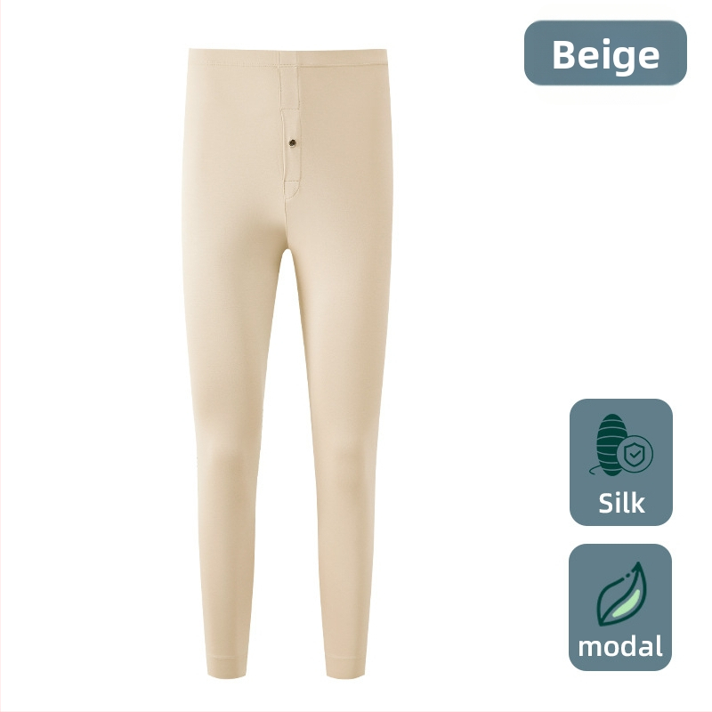 Pánske termo nohavice z Modal, tenké, štíhly strih; 91% Modal, 9% Spandex; jednovrstvé; udržiavajú teplo.