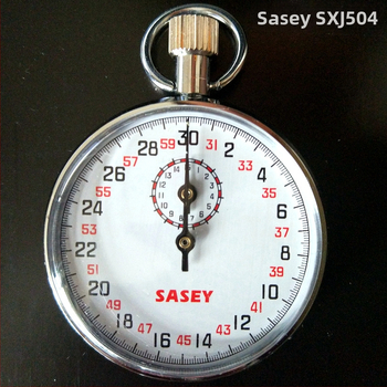 Mechaninis chronometras su nerūdijančio plieno korpusu, atsparus vandeniui, su pauzės funkcija, minimali skalė 0,1, grynoji masė 120 g