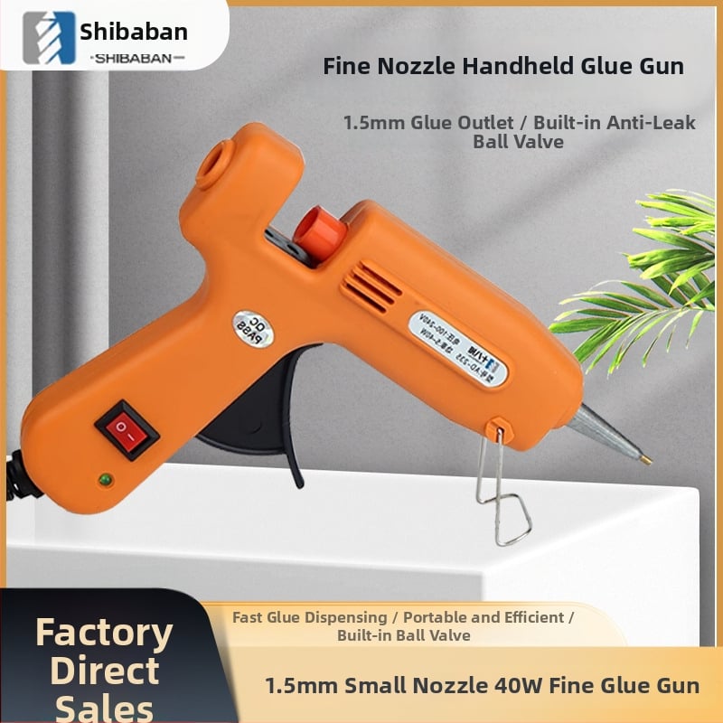 Class 18 40W klijų pistoleto su siauru antgaliu, su klijų lazdelėmis, 1,5 mm antgalis, rankinis anti-drift