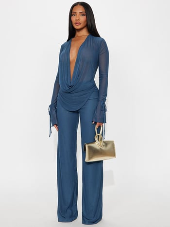 Kelnių kostiumas su palaidine, ilgomis rankovėmis, be apykaklės, klostės, 95% poliesteris