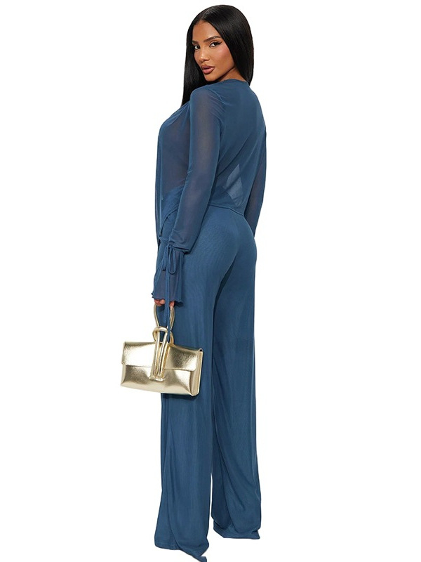 Kelnių kostiumas su palaidine, ilgomis rankovėmis, be apykaklės, klostės, 95% poliesteris