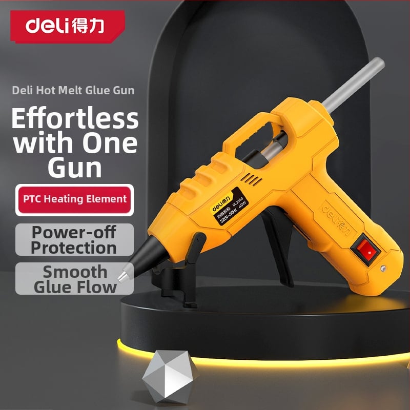 Deli DL2540 Karšto lydymo klijų pistolė namų naudojimui – aukšta klampumas, stiprus prisirišimas
