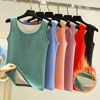 Ženski De Velvet termo prsluk s flekso podstavom, okrugli izrez, pulover stil za jesen-zimu slojevito oblačenje, jednoslojni materijal, glavni sastav 90–95%