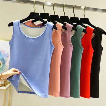 Ženski De Velvet termo prsluk s flekso podstavom, okrugli izrez, pulover stil za jesen-zimu slojevito oblačenje, jednoslojni materijal, glavni sastav 90–95%