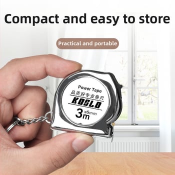 Κλειδοθήκη με μετροταινία, ρετρό καρτούν σχέδιο, ατσάλινος χάρακας, συμπαγής σχεδιασμός