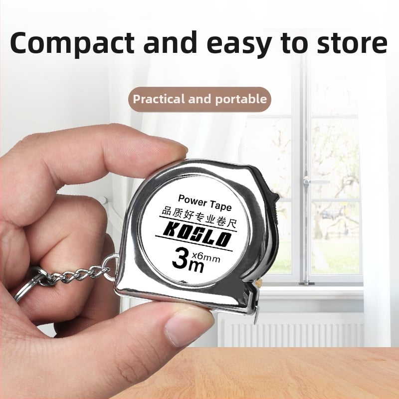 Κλειδοθήκη με μετροταινία, ρετρό καρτούν σχέδιο, ατσάλινος χάρακας, συμπαγής σχεδιασμός