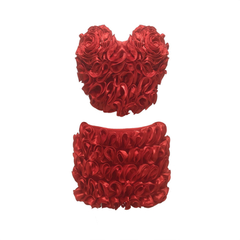 Suknelių kostiumas be rankovių, siuvinėjimas, vientisas raštas, poliesteris su elastanu, 2025 m. pavasaris, mielas mergaitiškas stilius