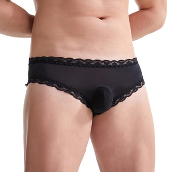 Meeste pitsilised võrg aluspesu sõlmega, madal vöökoht, nailon, 80–90% nailon