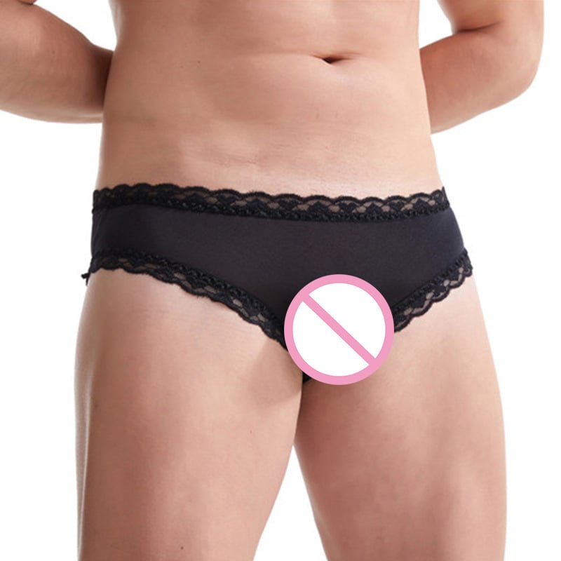 Meeste pitsilised võrg aluspesu sõlmega, madal vöökoht, nailon, 80–90% nailon