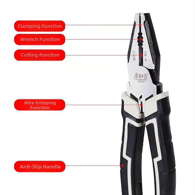 Elektrické kliešte, viacúčelové excentrické kliešte, priemer rezu 8 mm, dĺžka hlavy 105 mm, séria Old plier