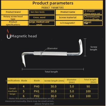Z formos mini atsuktuvas su magnetine dviguba galva ir kryžiniu galu — Lion Tools