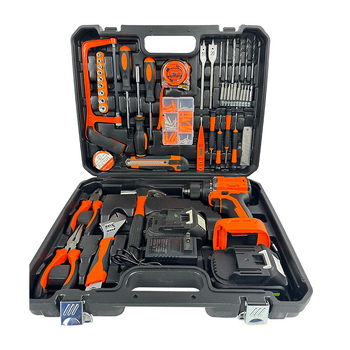 21V vezeték nélküli Li-ion fúrókészlet, brushless motor, pisztolyfogantyú, állítható fordulatszám, 3‑pofás tokmány