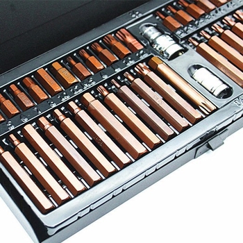 Комплект инструменти с дръжки във форма на сливово цветче, вътрешно-шестогранни гаечни ключове и битове за отвертки от S2 стомана