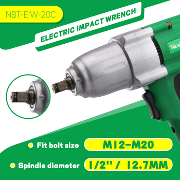 Elektrinis veržliasukis, 260 N sukimo momentas, M12-M20 sriegio diapazonas, 220V AC, nešiojamas