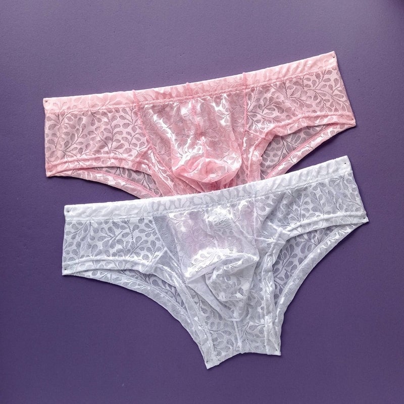 Muške čipkaste gaćice s niskim strukom, U-oblik džep, nylon materijal, brzo sušeće i prozračne